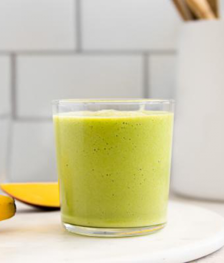 Mango Green Smoothie From Real + Vibrant
