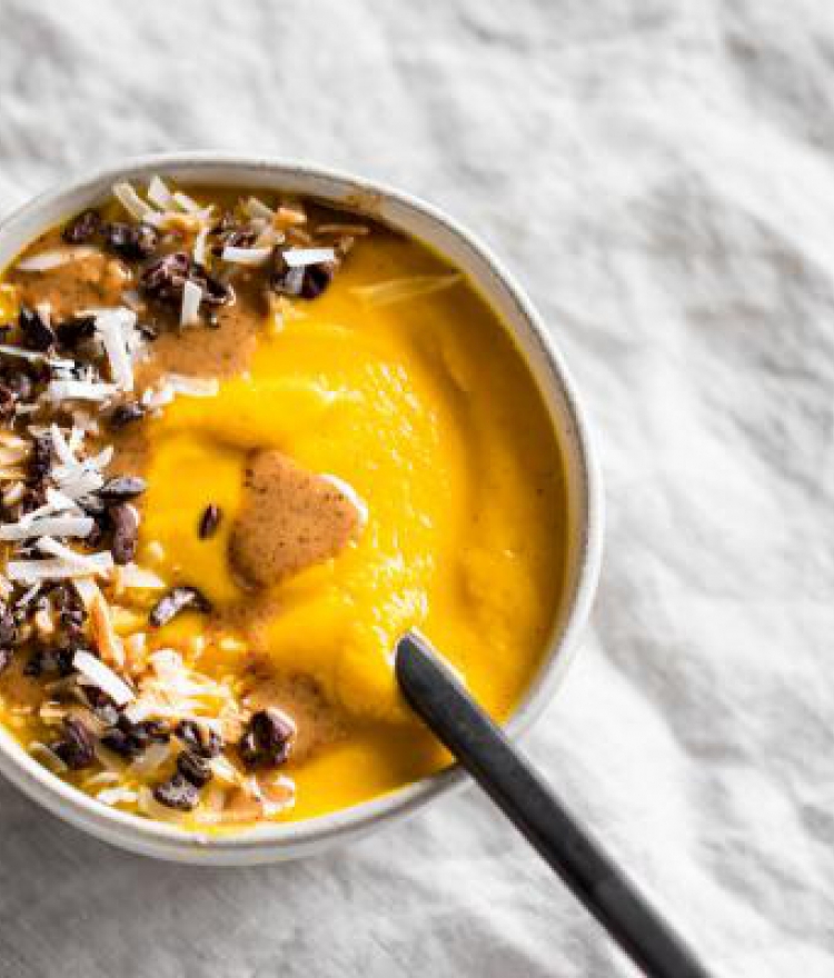 Pumpkin Pie Smoothie Bowl from Real + Vibrant