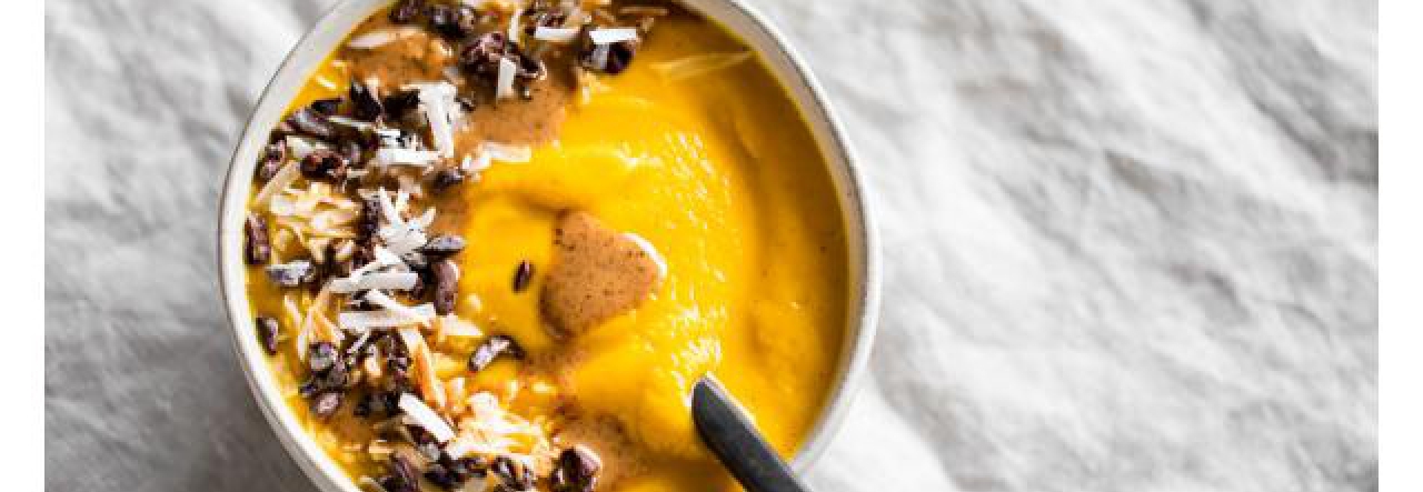 Pumpkin Pie Smoothie Bowl from Real + Vibrant